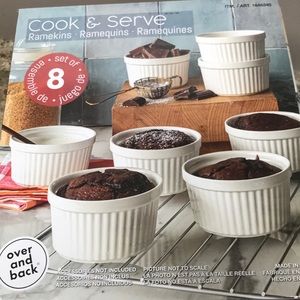 Over and Back White Ramekins Set of 8 | French Farmhouse Cottagecore Kitchen